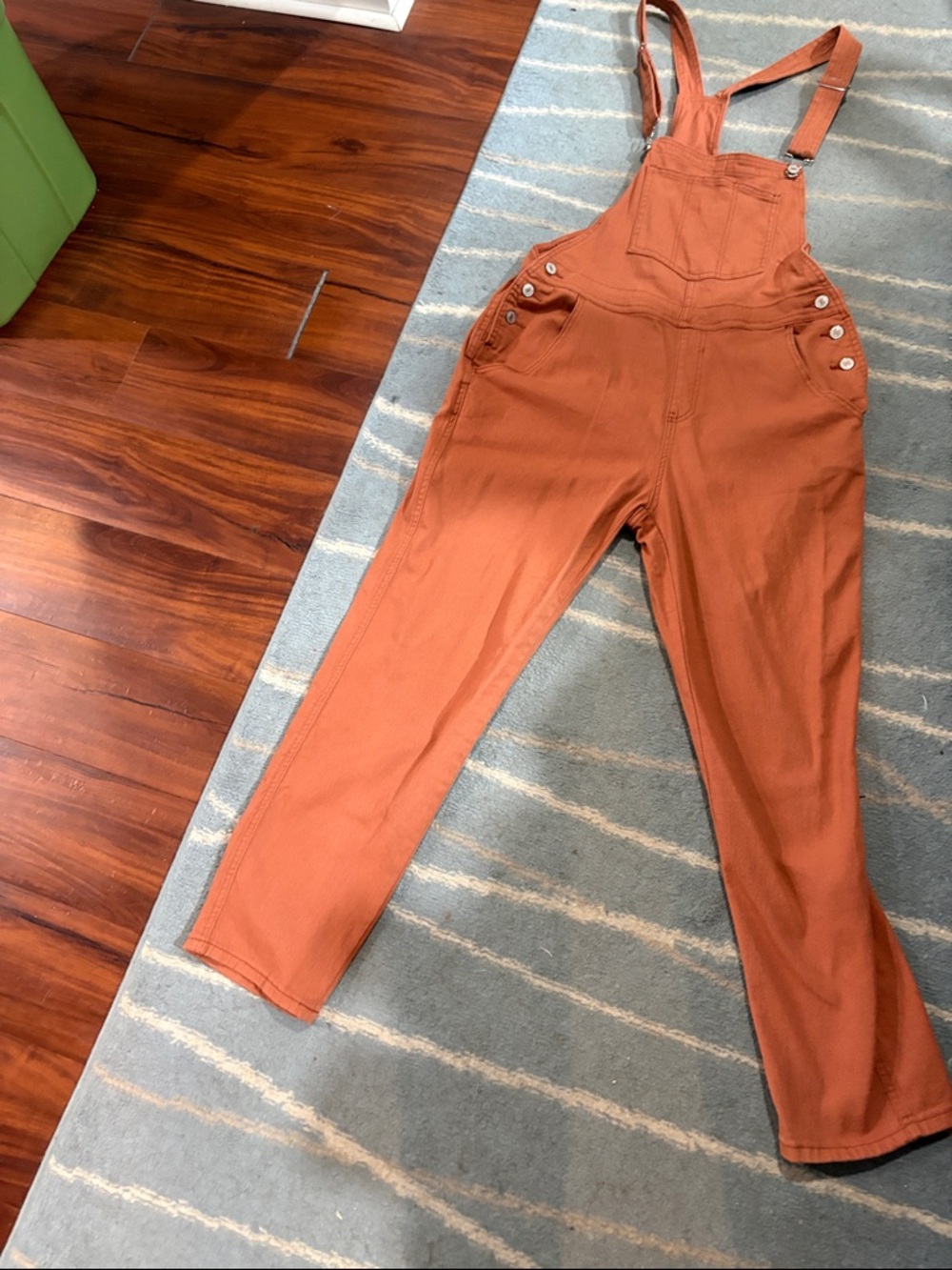 Rust Orange Women's Cotton Overalls